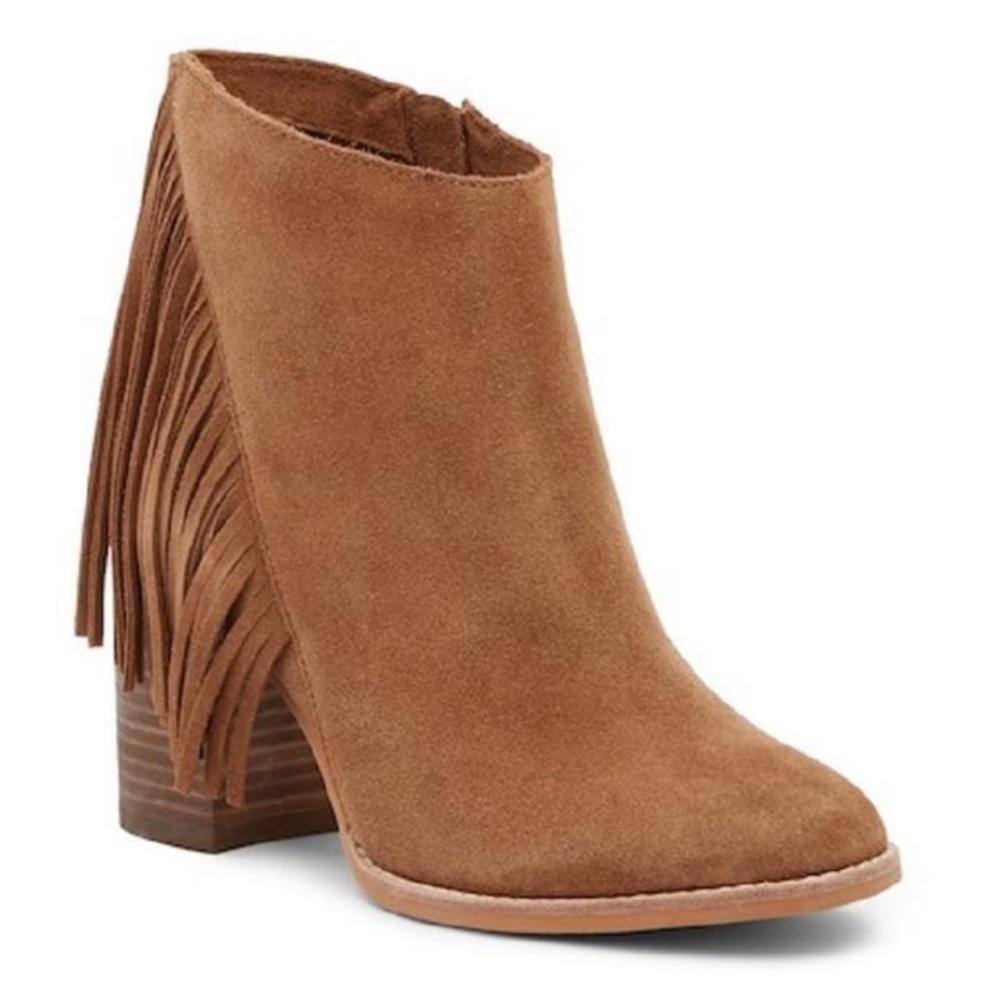 Reiden Fringe Suede/Leather Ankle Booties